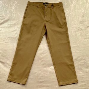NWT MEN’S CLUB MONACO BROWN COTTON-TWILL CHINOS